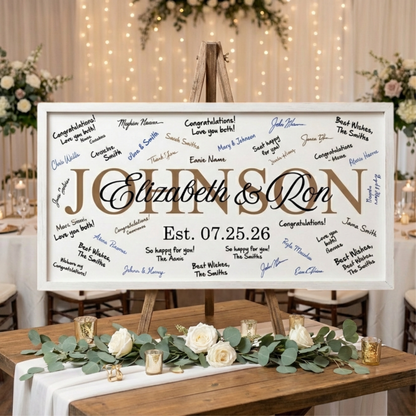 Customized Wedding Guest Book Sign