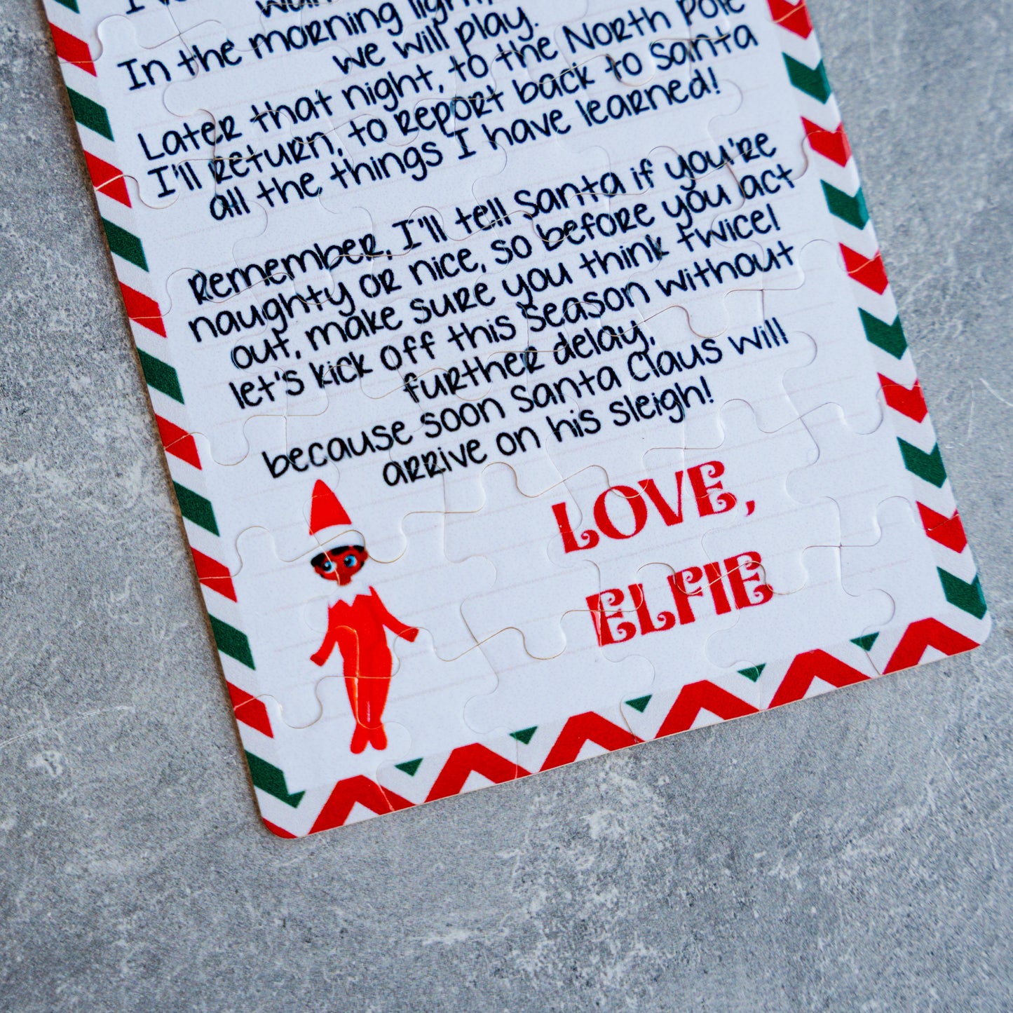 Custom Elf Puzzles - Hello or Goodbye Christmas Jigsaw