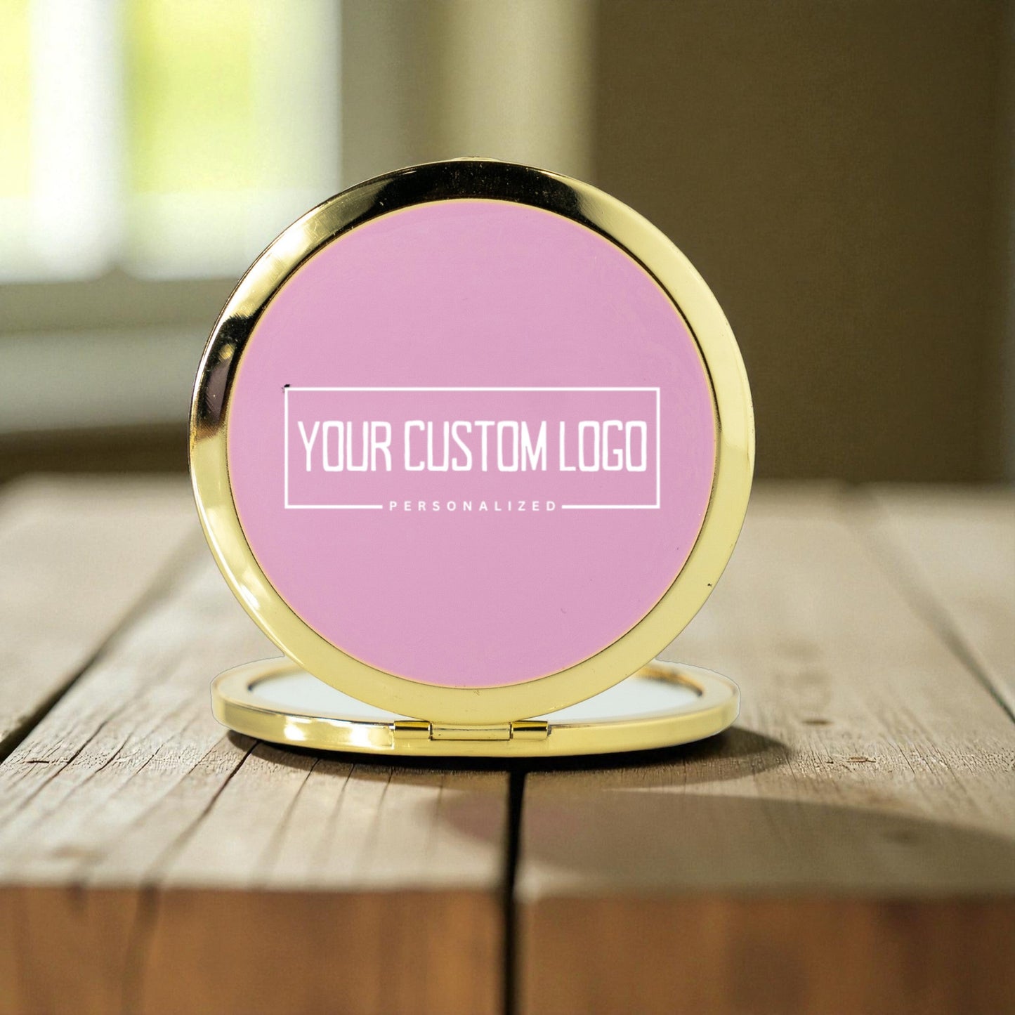 Compact Mirror with Custom Logo