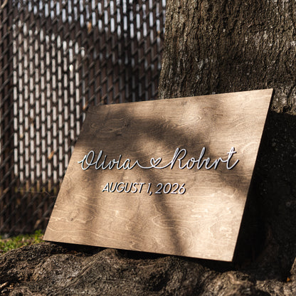 Custom 3D Wedding Welcome Sign