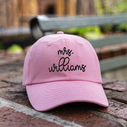 Custom Newly Wed Mrs. Last Name Hats