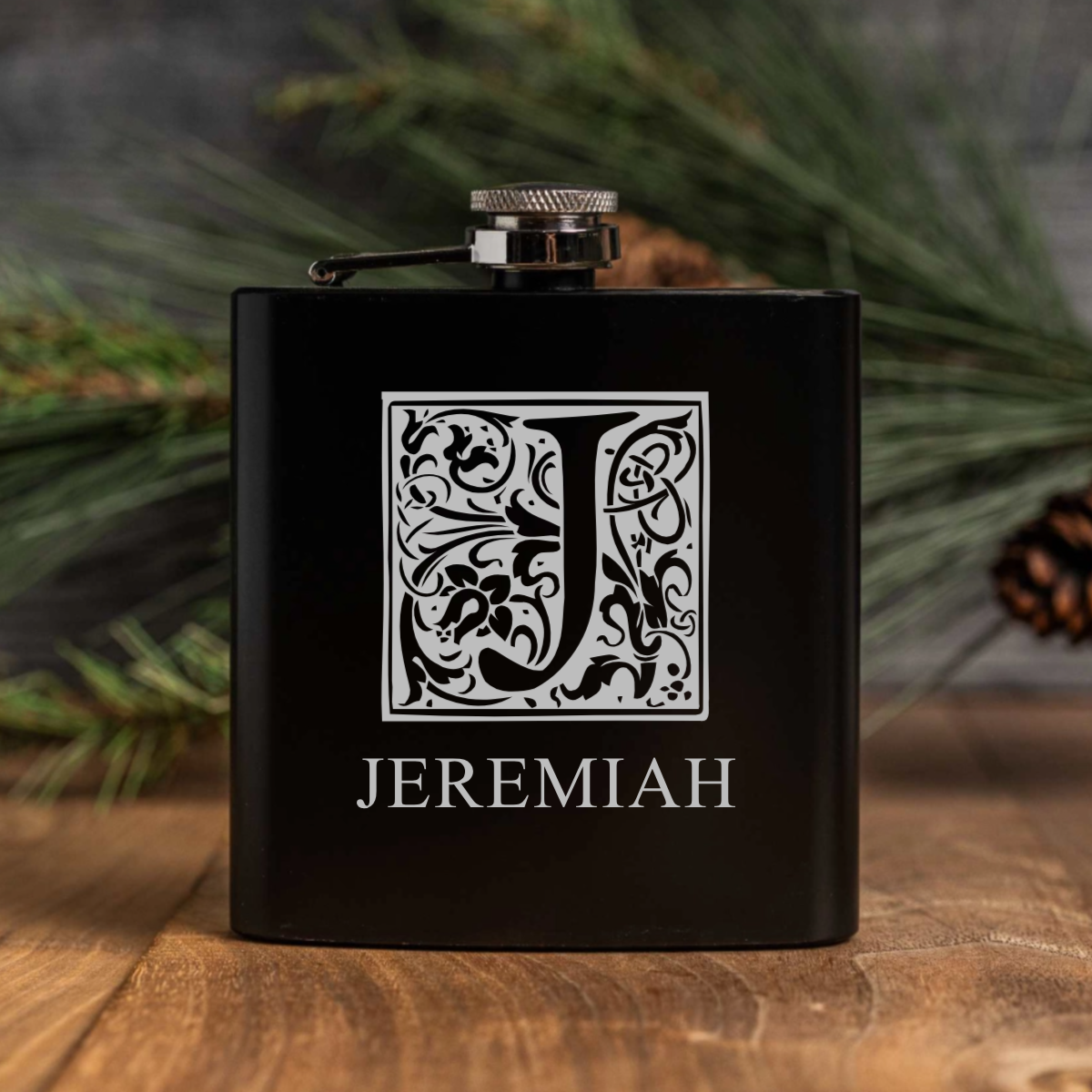 Customized Black Powder Coated Flasks