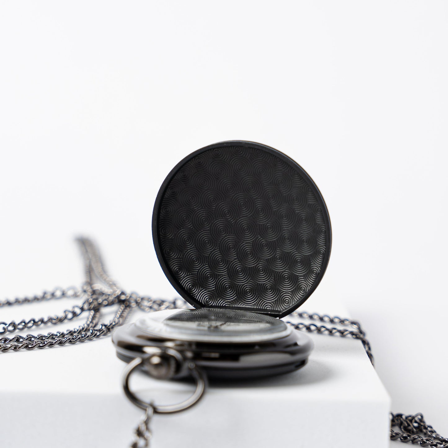 Customized Black Pocket Watch