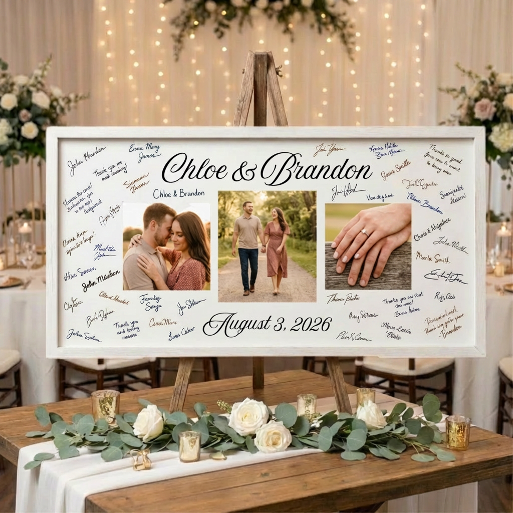 Customized Wedding Guest Book Photo Sign