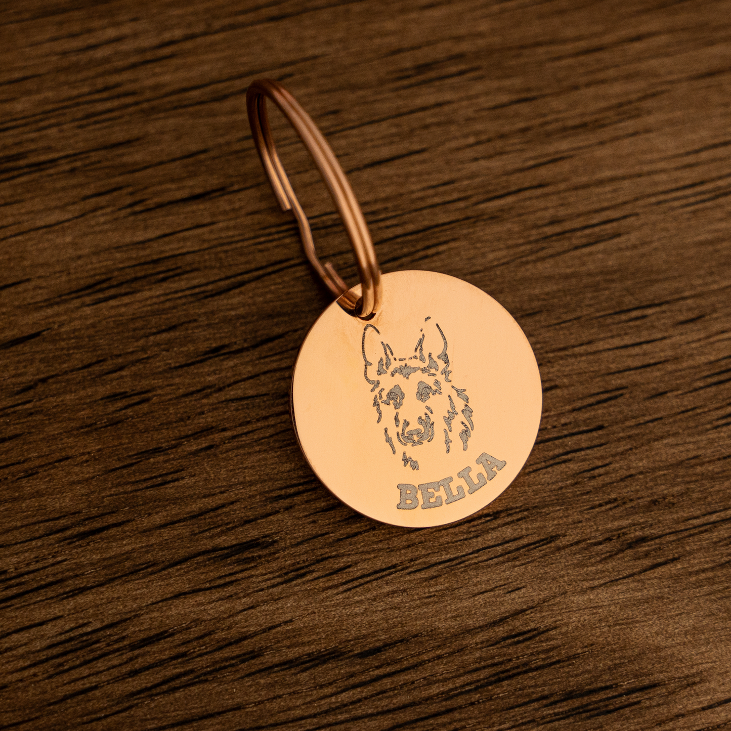 Custom Engraved Pet Portrait Keychains