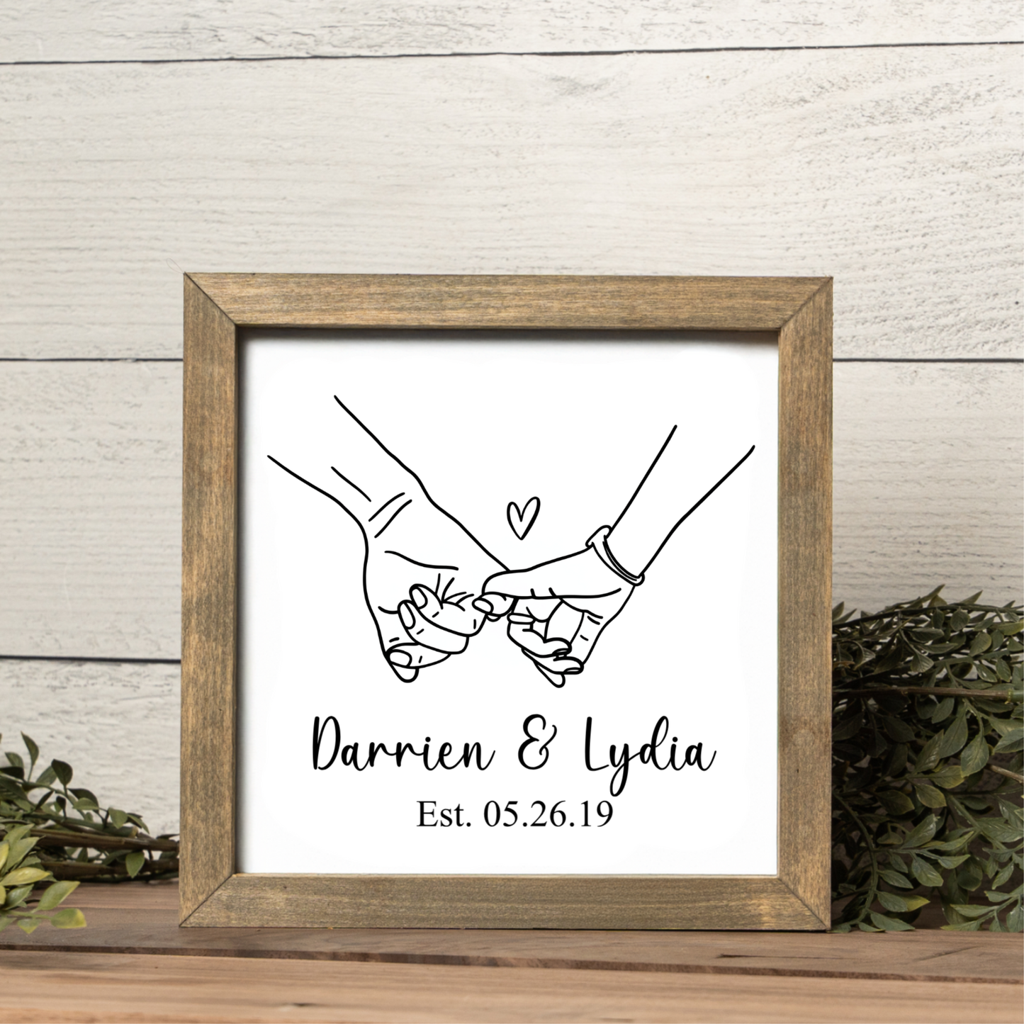 Customized Pinky Promise Framed Sign