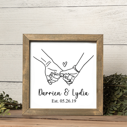 Customized Pinky Promise Framed Sign