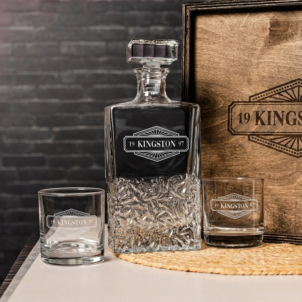 Bradford Decanter Set with Custom Gift Box - Signature Designs