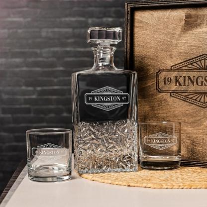 Bradford Decanter Set with Custom Gift Box - Signature Designs