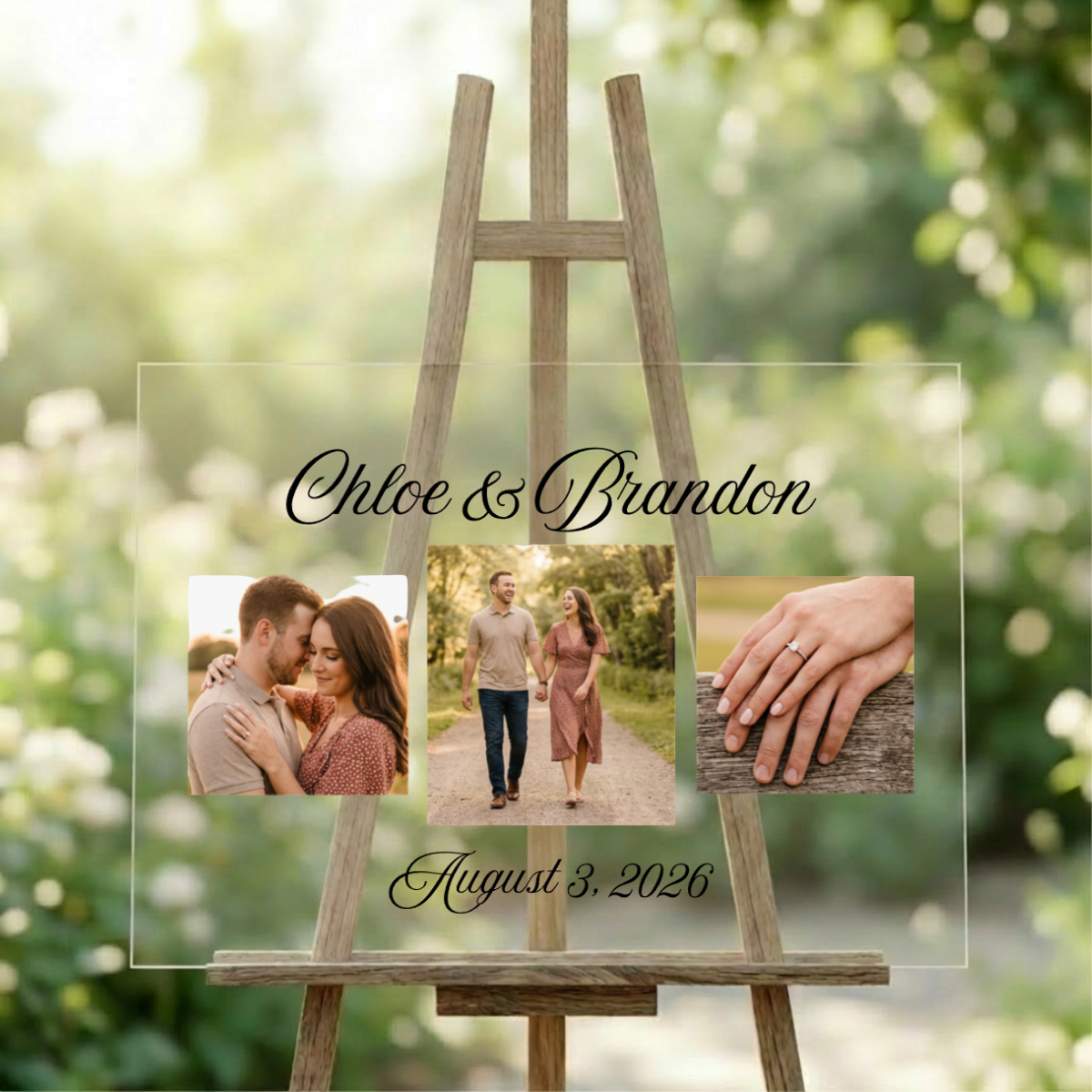 Acrylic Wedding Custom Welcome Photo Sign