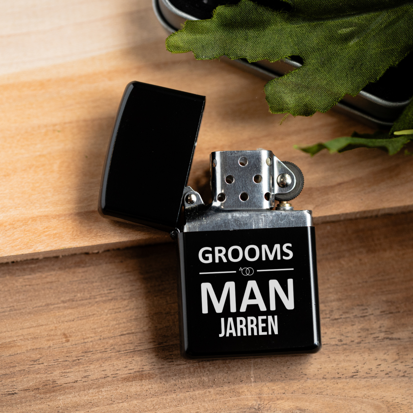 Customized Groomsman Black Lighter