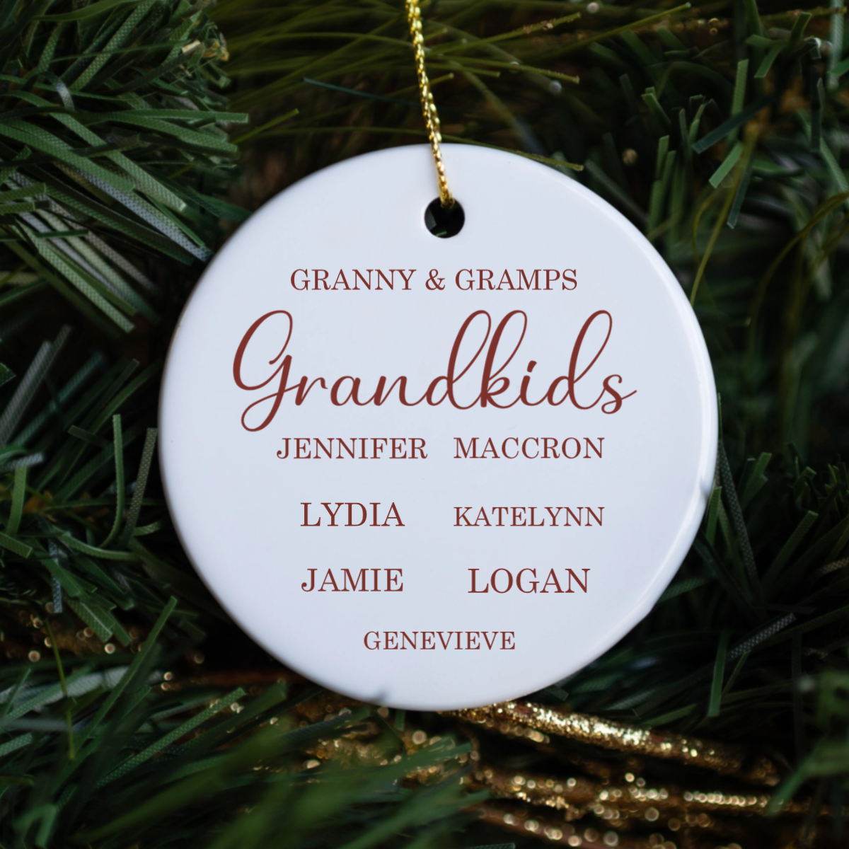 Customized Grandparents Grandchildren Ornament