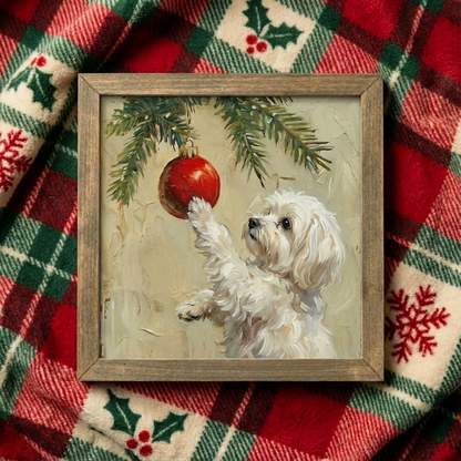 Framed Christmas Dog Prints