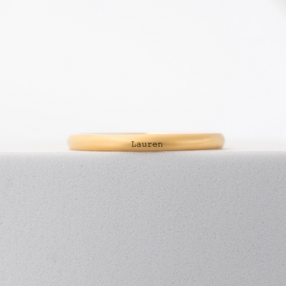 Custom Engraved Stackable Name Rings