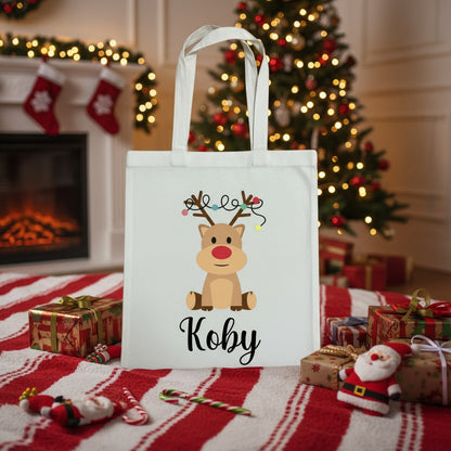 Customized Kids Christmas Tote Bag