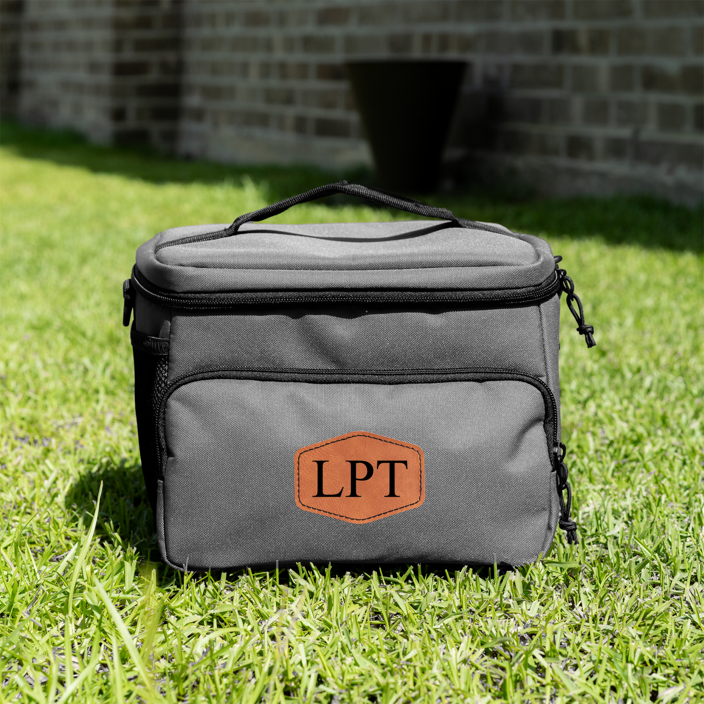 Customized Insulated Travel Coolers with Leather patch