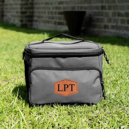 Customized Insulated Travel Coolers with Leather patch