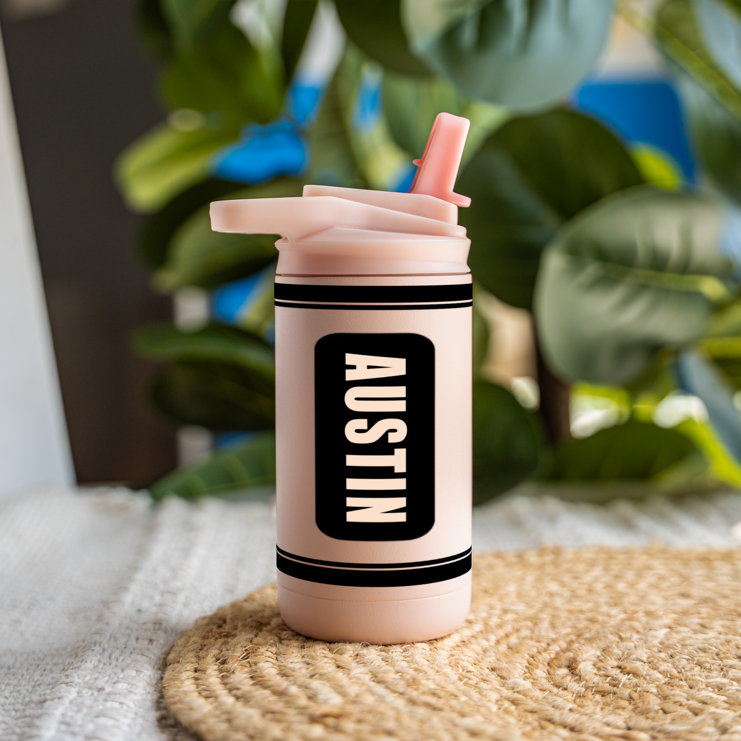 Customized Kids Color Crayon Water Bottle Tumblers