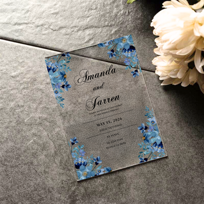 Custom Acrylic Wedding Invitations