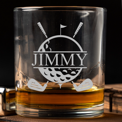 Customized  Golf Lowball Whiskey Glass