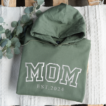 Embroidered Mama Hoodie with Est. Year