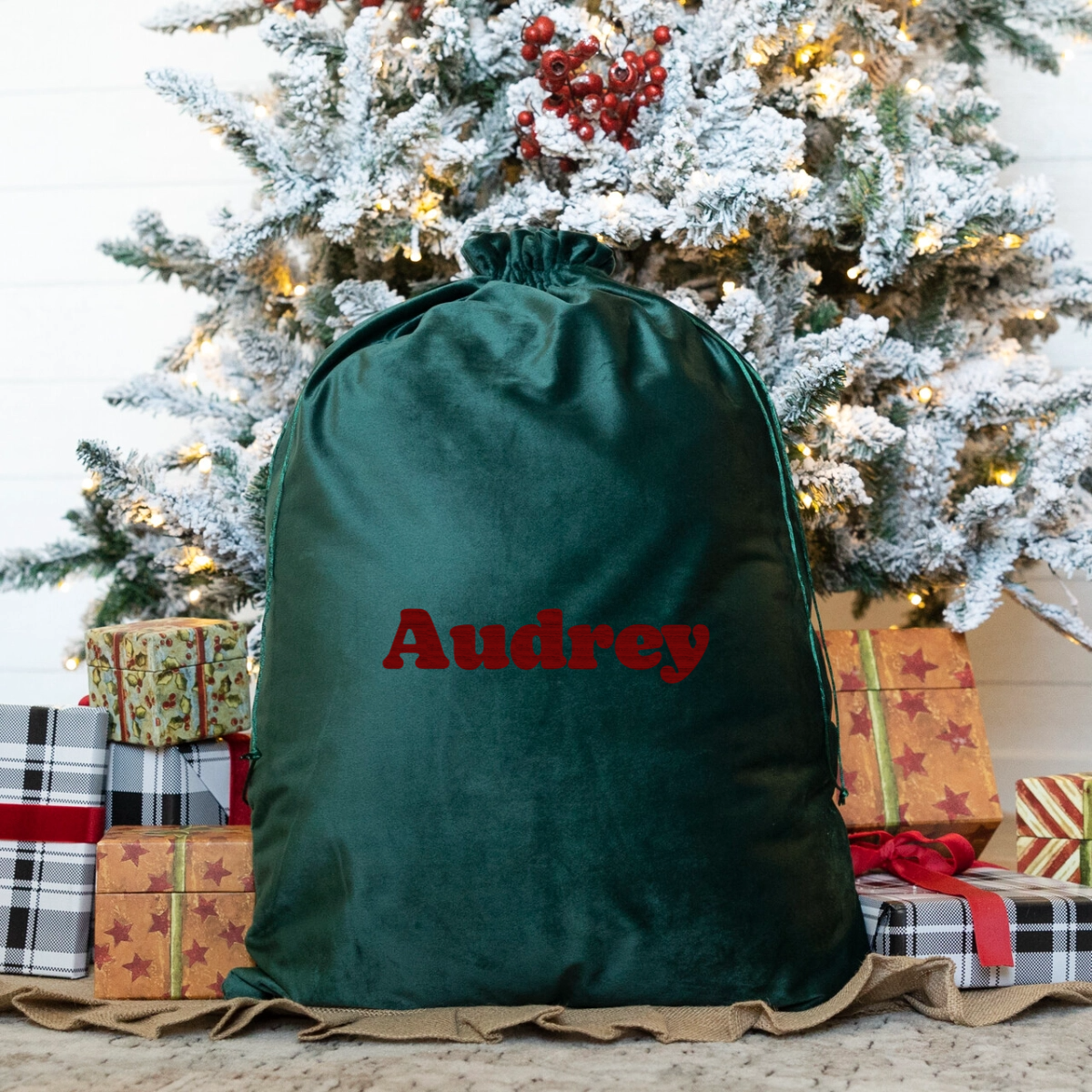 Custom Embroidered Santa Bags