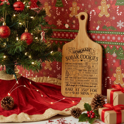 Christmas Recipes Bamboo Cutting Boards