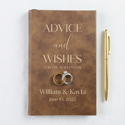 Customizable Advice and Wishes Journal for Wedding Ceremony