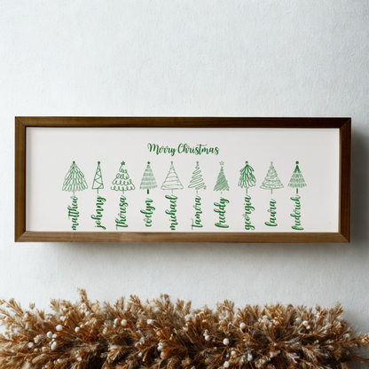 Customized Christmas Tree Family Sign