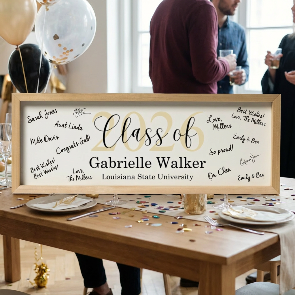 Customized Graduation Guestbook Framed Sign