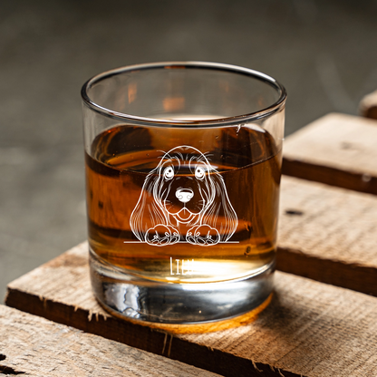 Customized Dog Whiskey Glass with Text