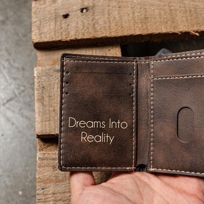 Customized Trifold Wallet - Black & Rustic
