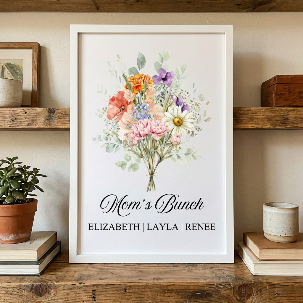 Personalized Mom's Bunch - Mother's Day Gift Framed Sign