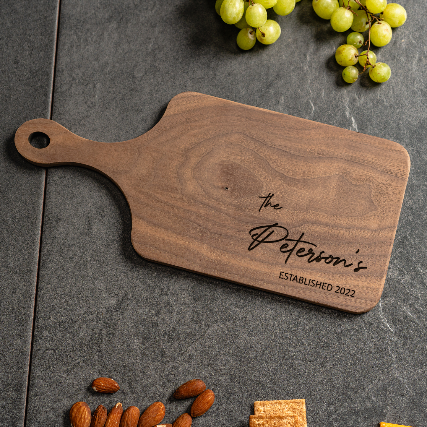 Personalized Thin Paddle Cutting Boards - Family Name