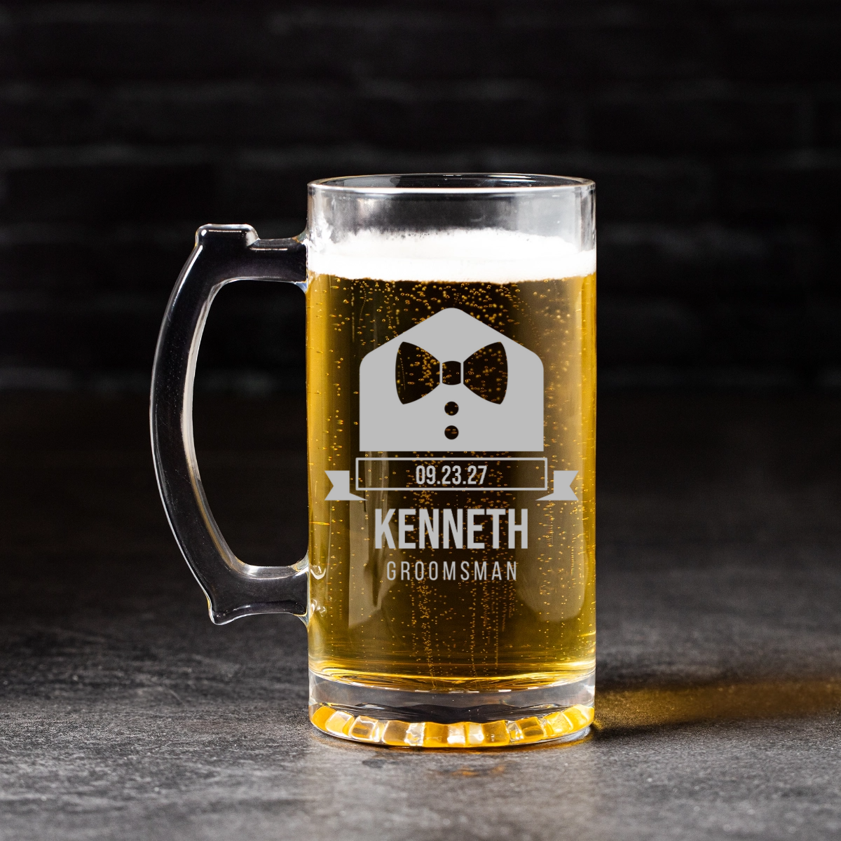 Customized 25oz Groomsmen Proposal Beer Mug