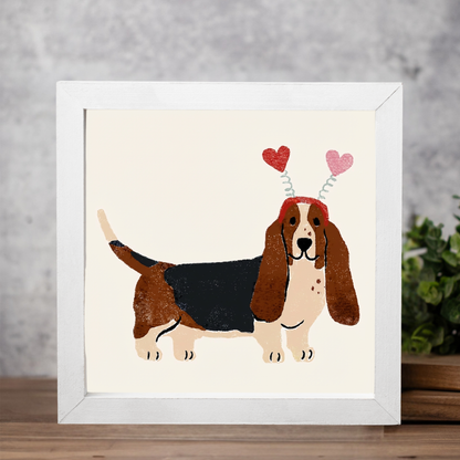 Valentines Day Dog Framed Print