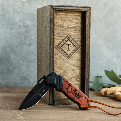 Customized Red Handle Knife with Gift Box