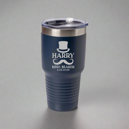 Customized 30oz Tumbler with Silver Lip - Groomsmen, Bridesmaids, Best Man