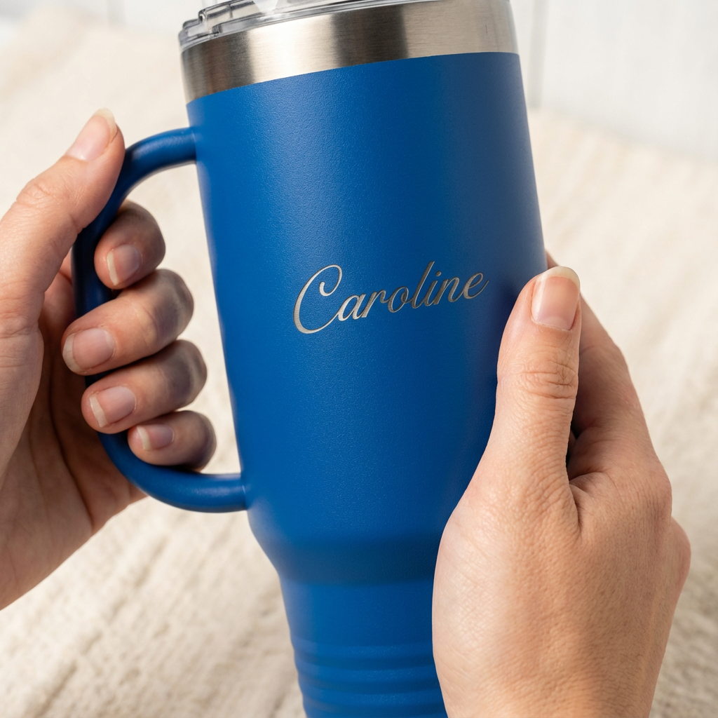 Customized 40oz Tumbler -Script