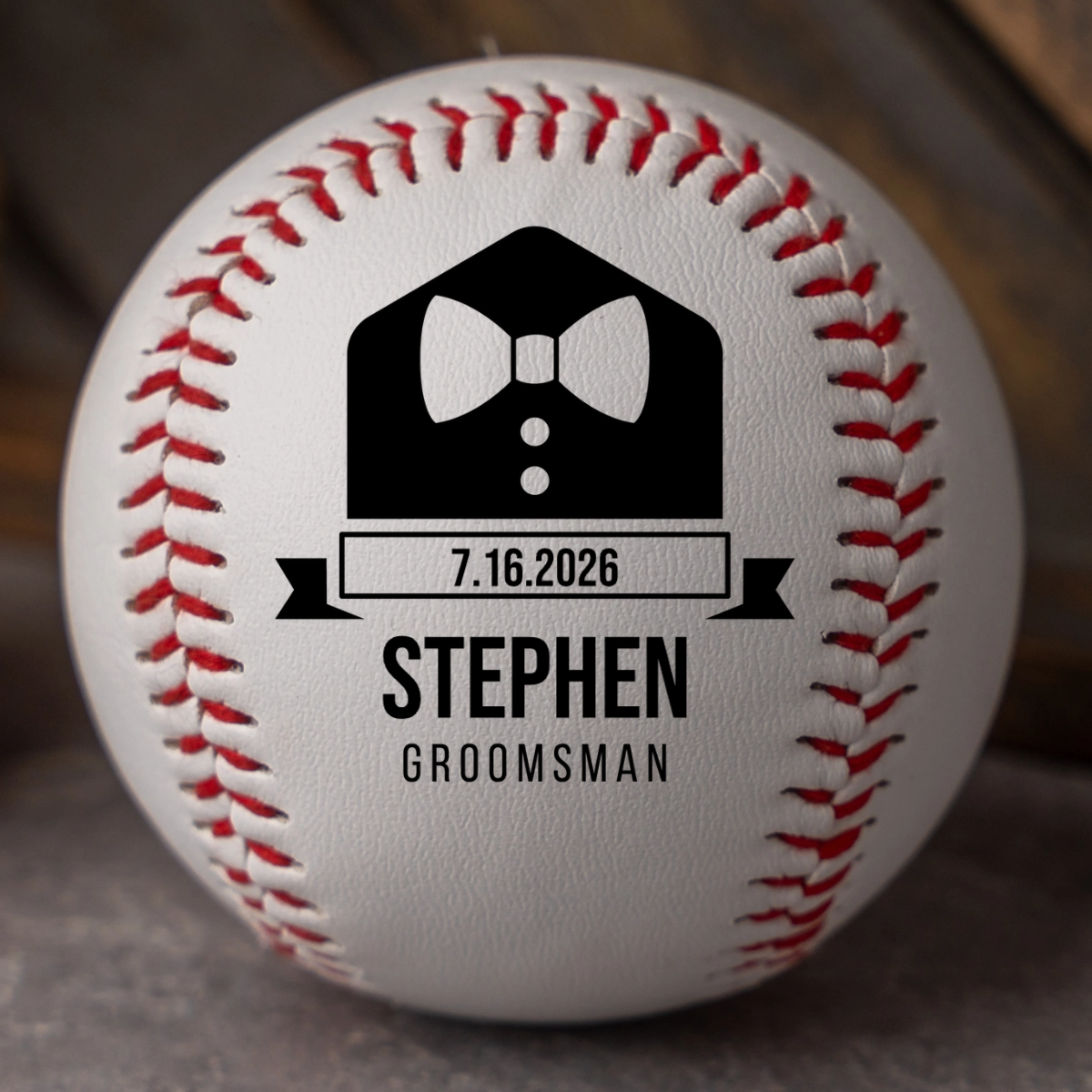Customized Groomsmen Proposal Baseballs