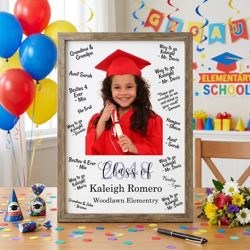Customized Photo Graduation Guestbook Sign
