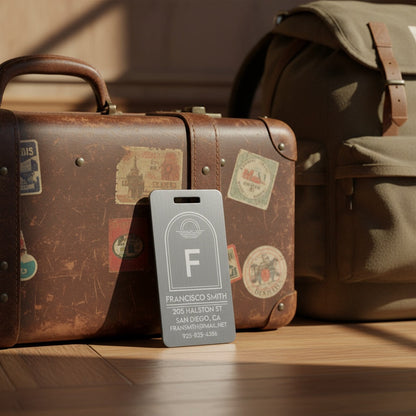 Customized Aluminum Luggage Tags Vertical