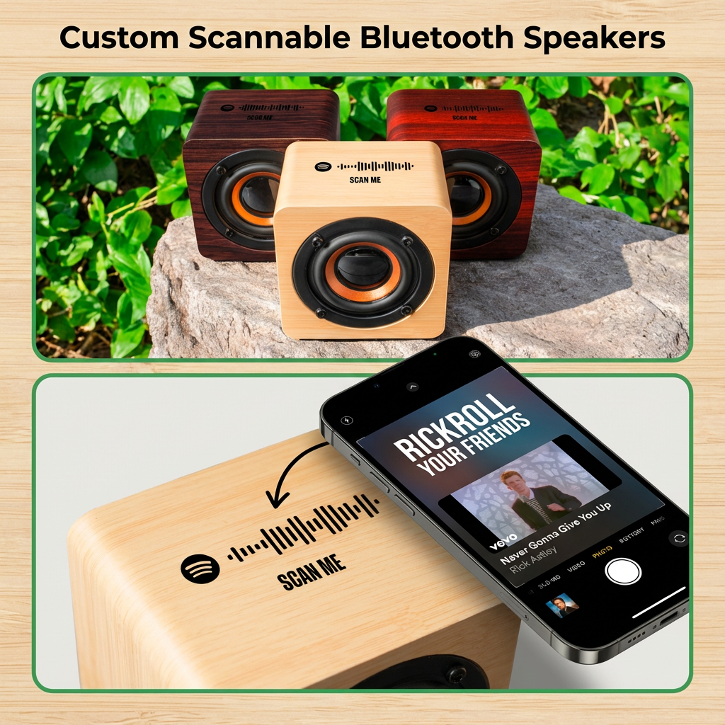 Customizable Spotify Song Barcode Mini Bluetooth Speaker
