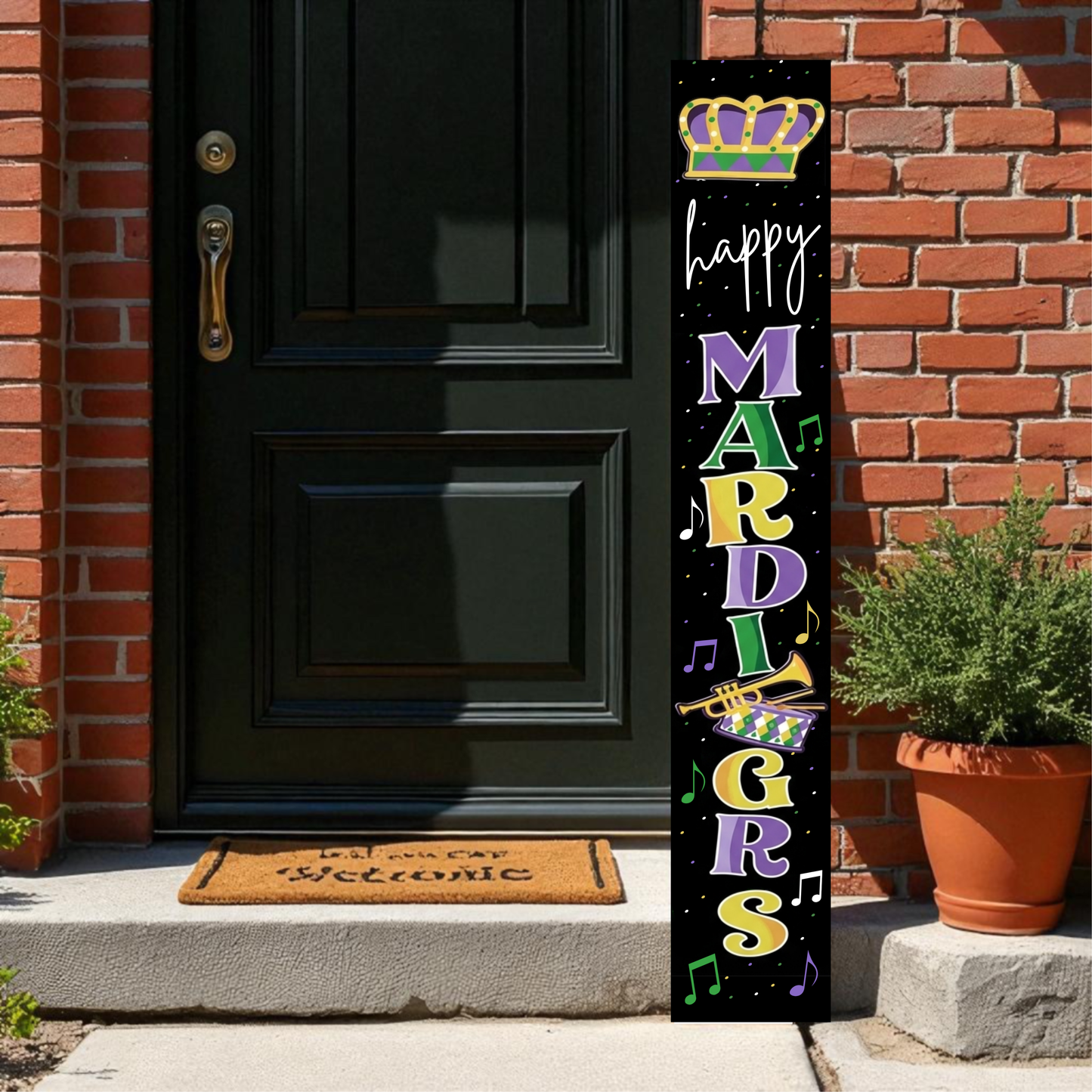 Happy Mardi Gras Porch Sign