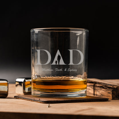 Customized Father's Day Whiskey Glasses