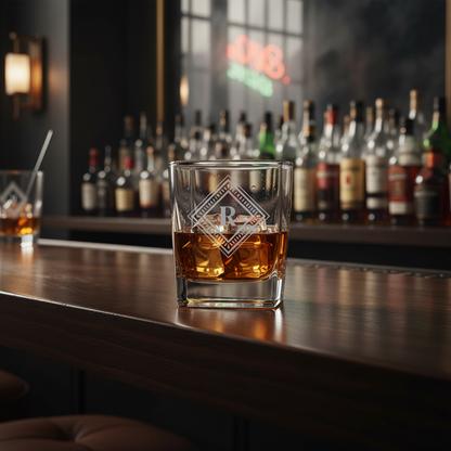 Customized Square Whiskey Glass - Signature Designs