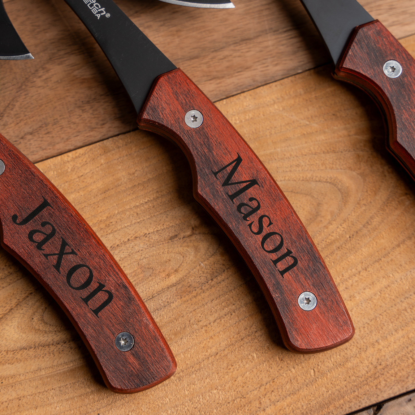 Set of 5 Engraved Axes - Groomsmen Gift