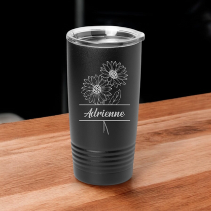 Customized Split Birth Flower 20oz Tumblers