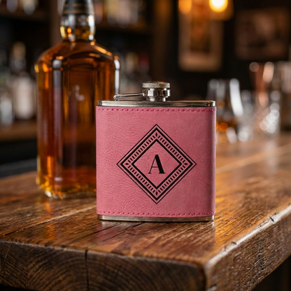 Customized Leather Wrapped Stainless Steel Flasks - Signature Designs