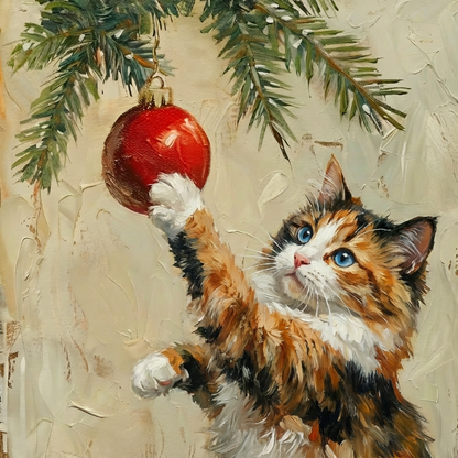 Christmas Cat Framed Print